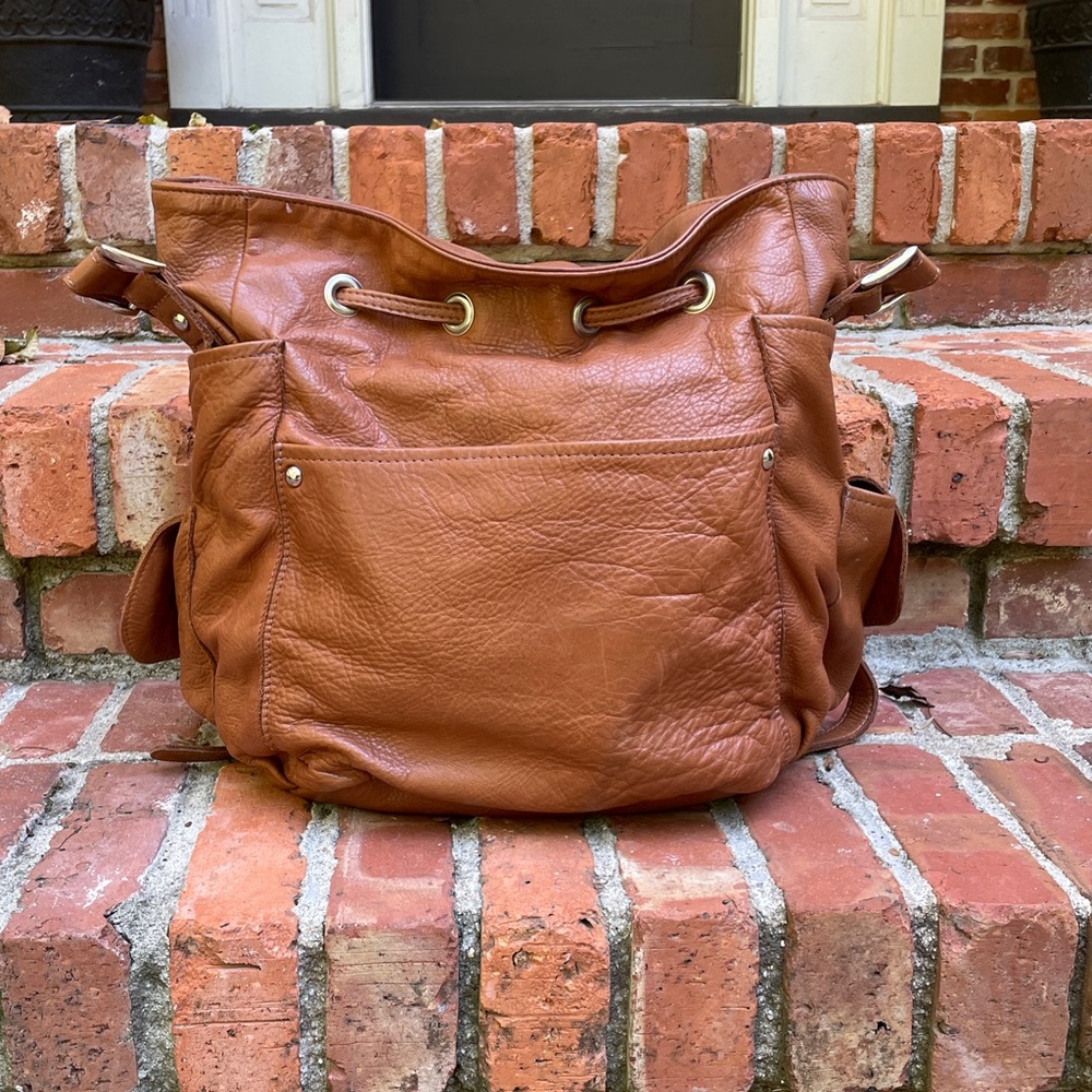 Rare Tylie Malibu Tan Leather Shoulder Bag - Picture 5 of 9